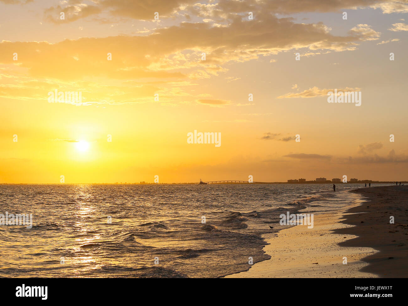Sunset Sky in Fort Myers Beach Stock Photo