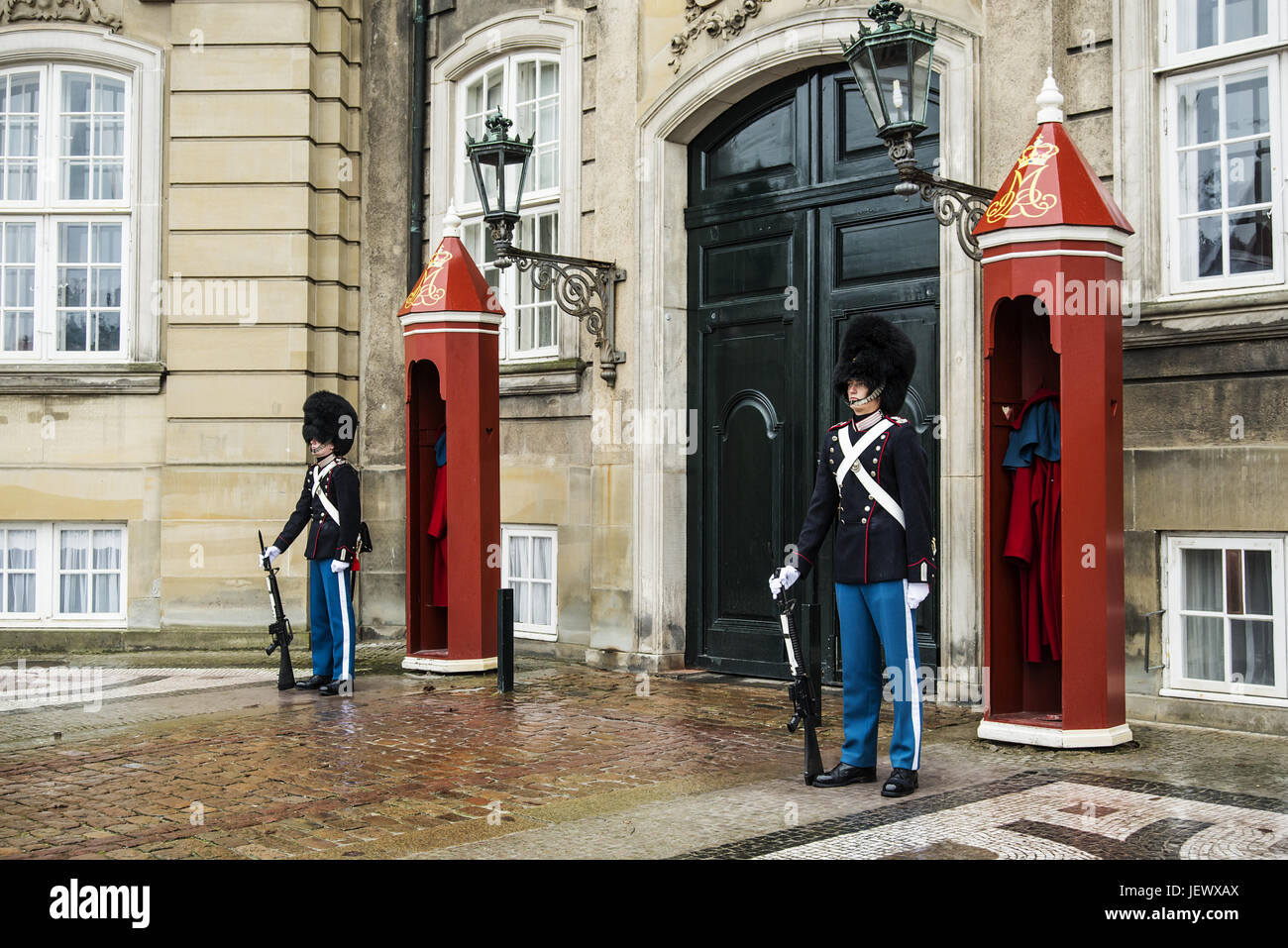 Copenhagen Royal Guards Stock Photo