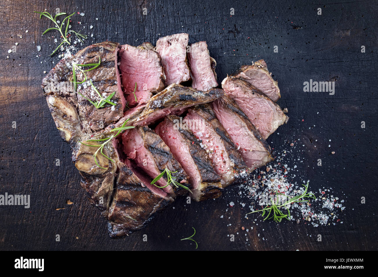 Dry Aged Barbecue Porterhouse Steak Stock Photo Alamy