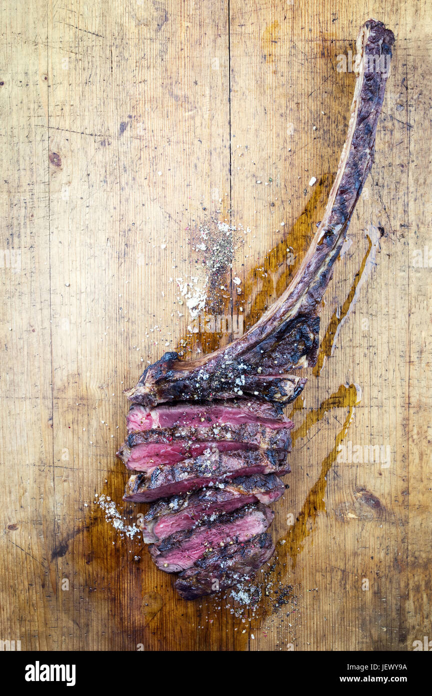 Dry Agd Barbecue Tomahawk Steak Stock Photo
