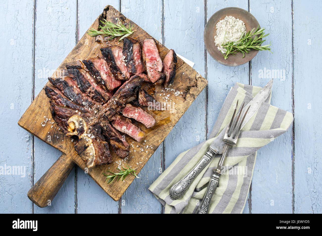 Dry Aged Barbecue Porterhouse Steak Stock Photo Alamy