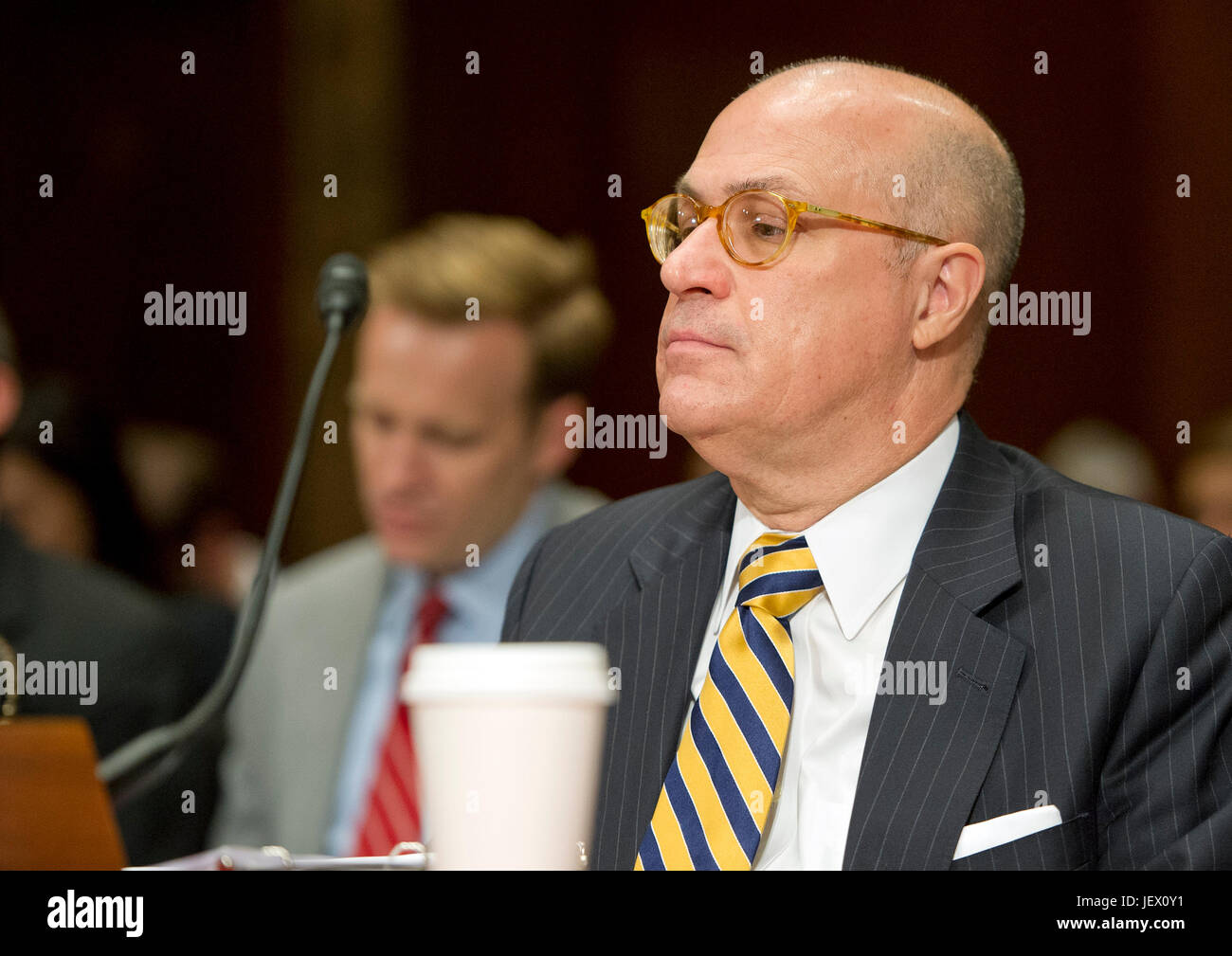 J. Christopher Giancarlo, Acting Chairman, Commodity Futures Trading Commission, testifies before the US Senate Committee on Appropriations Subcommittee on Financial Services and General Government hearing to examine proposed budget estimates and justification for fiscal year 2018 for the SEC and the CFTC on Capitol Hill in Washington, DC on Tuesday, June 27, 2017. Credit: Ron Sachs/CNP /MediaPunch Stock Photo
