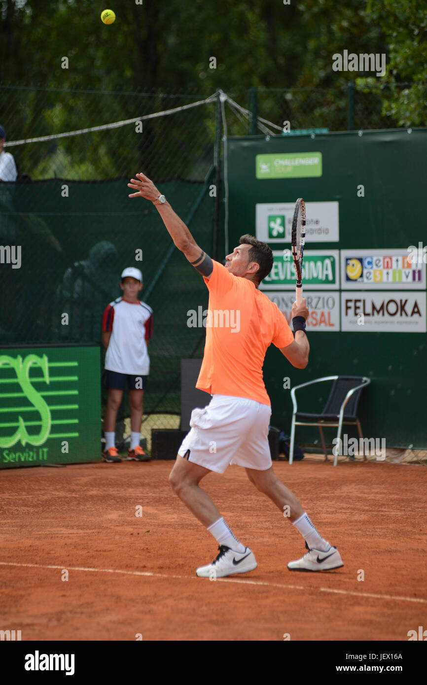 Milan, Maldini debuts tennis player in the circuit of the professional,  double tournament of the Private Tennis Cup of the Harbor Club in the  photo: Paolo Maldini Stock Photo - Alamy