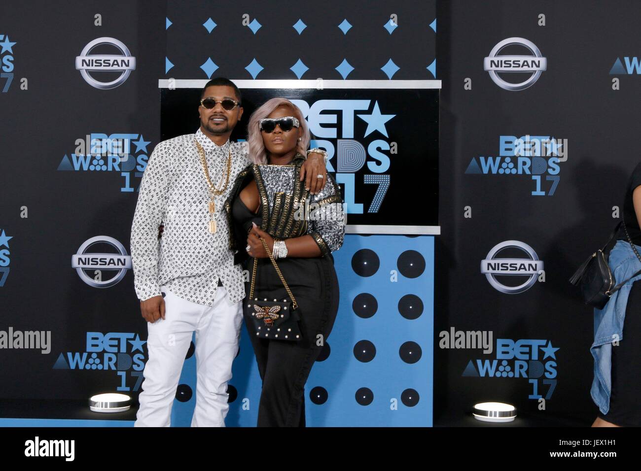 Buck Thomas, PreMadonna at arrivals for 2017 BET Awards - Part 2, Microsoft Square at L.A. LIVE, Los Angeles, CA June 25, 2017. Photo By: Priscilla Grant/Everett Collection Stock Photo