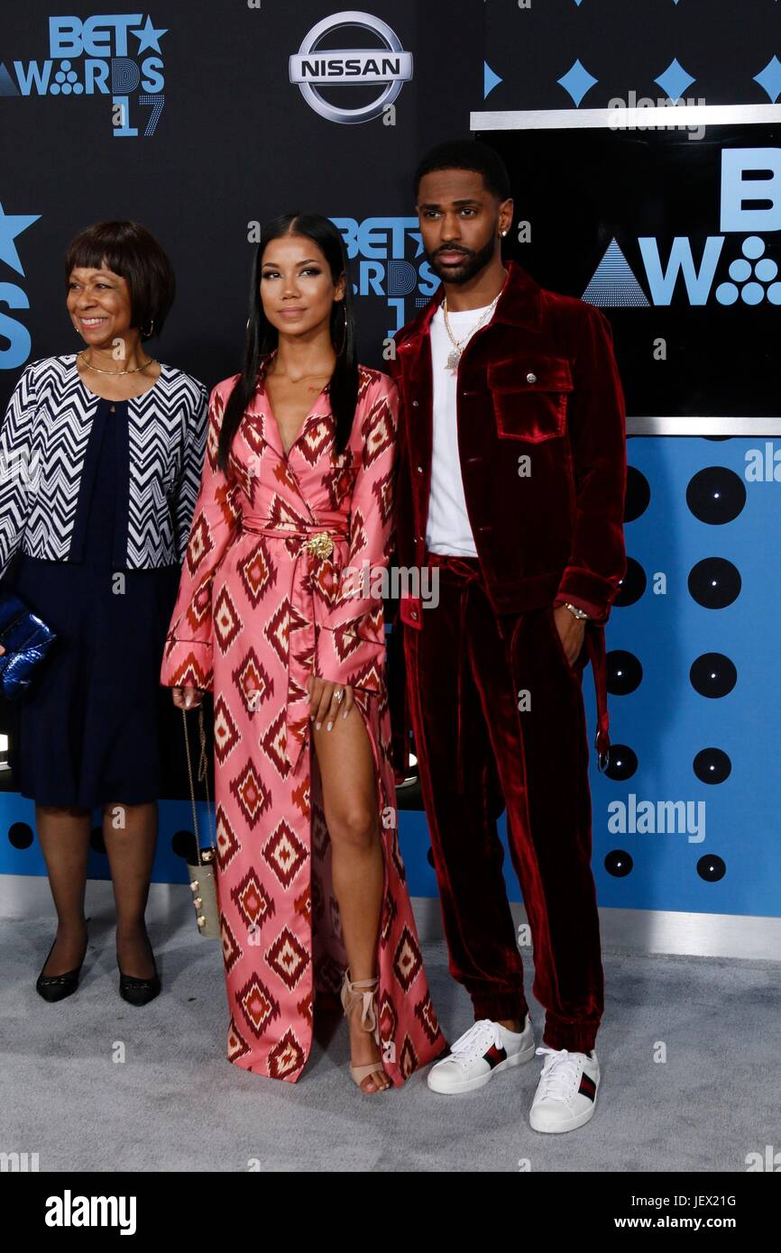 Myra Anderson, Jhene Aiko, Big Sean at arrivals for 2017 BET Awards
