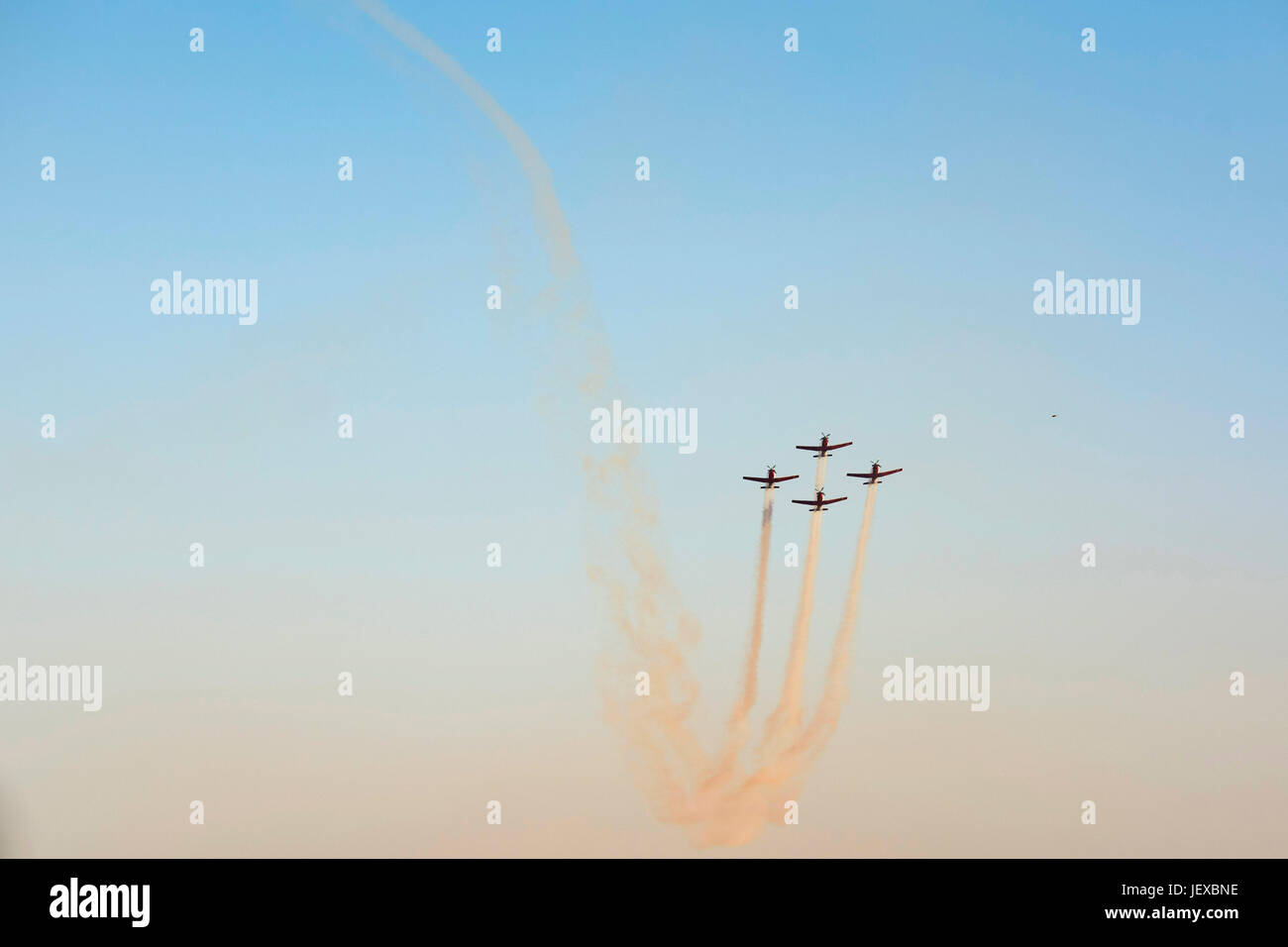 Hatzerim, Israel. 27th June, 2017. T-6 Texan II aircrafts perform at an ...