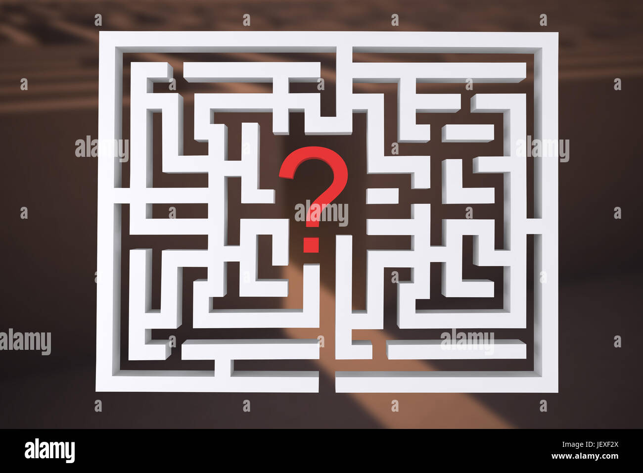 Composite image of maze question mark Stock Photo Alamy