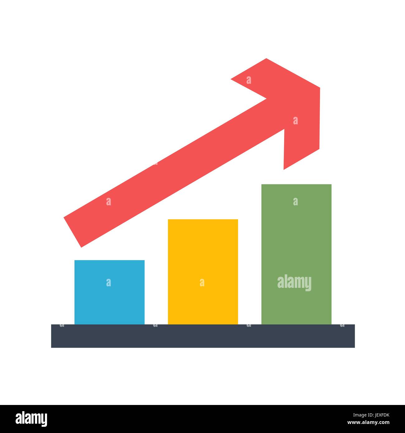 Bar Chart Vector Icon. Flat icon isolated on the white background ...