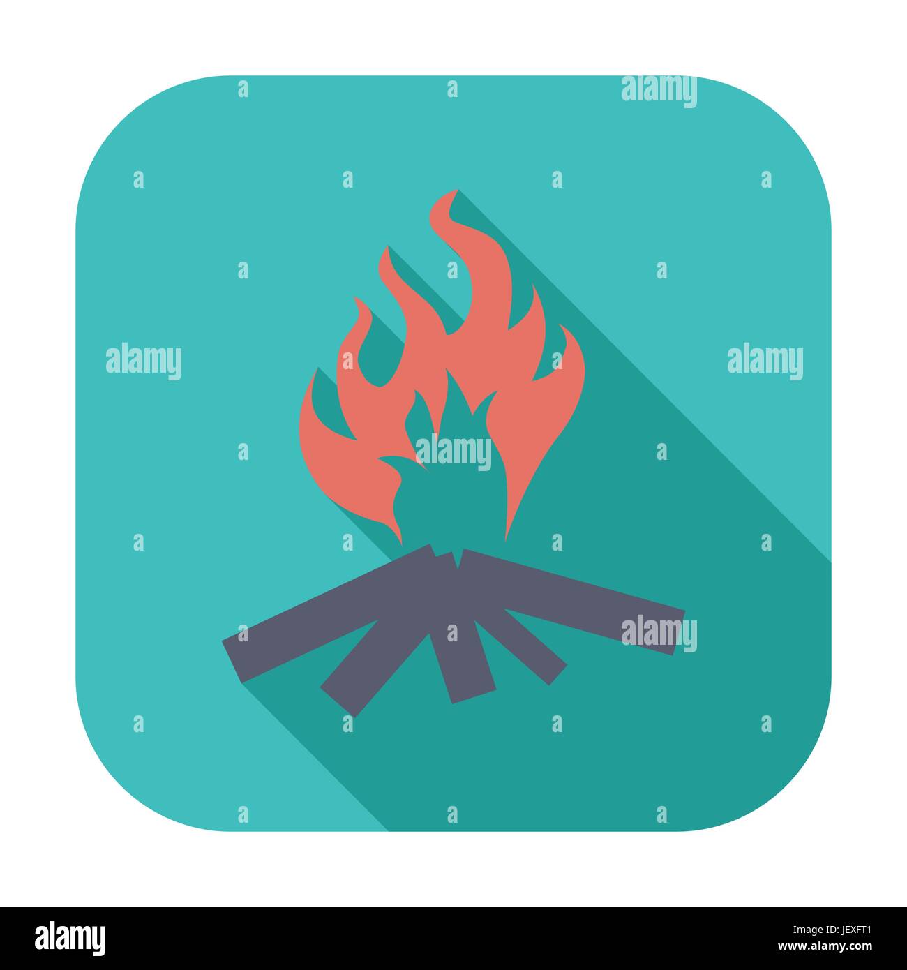 Bonfire. Single flat color icon. Vector illustration Stock Vector Image ...