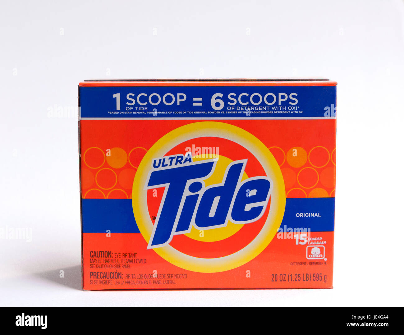 Box of Ultra Tide Laundry Detergent. So in demand that people are stealing them from stores. Stock Photo