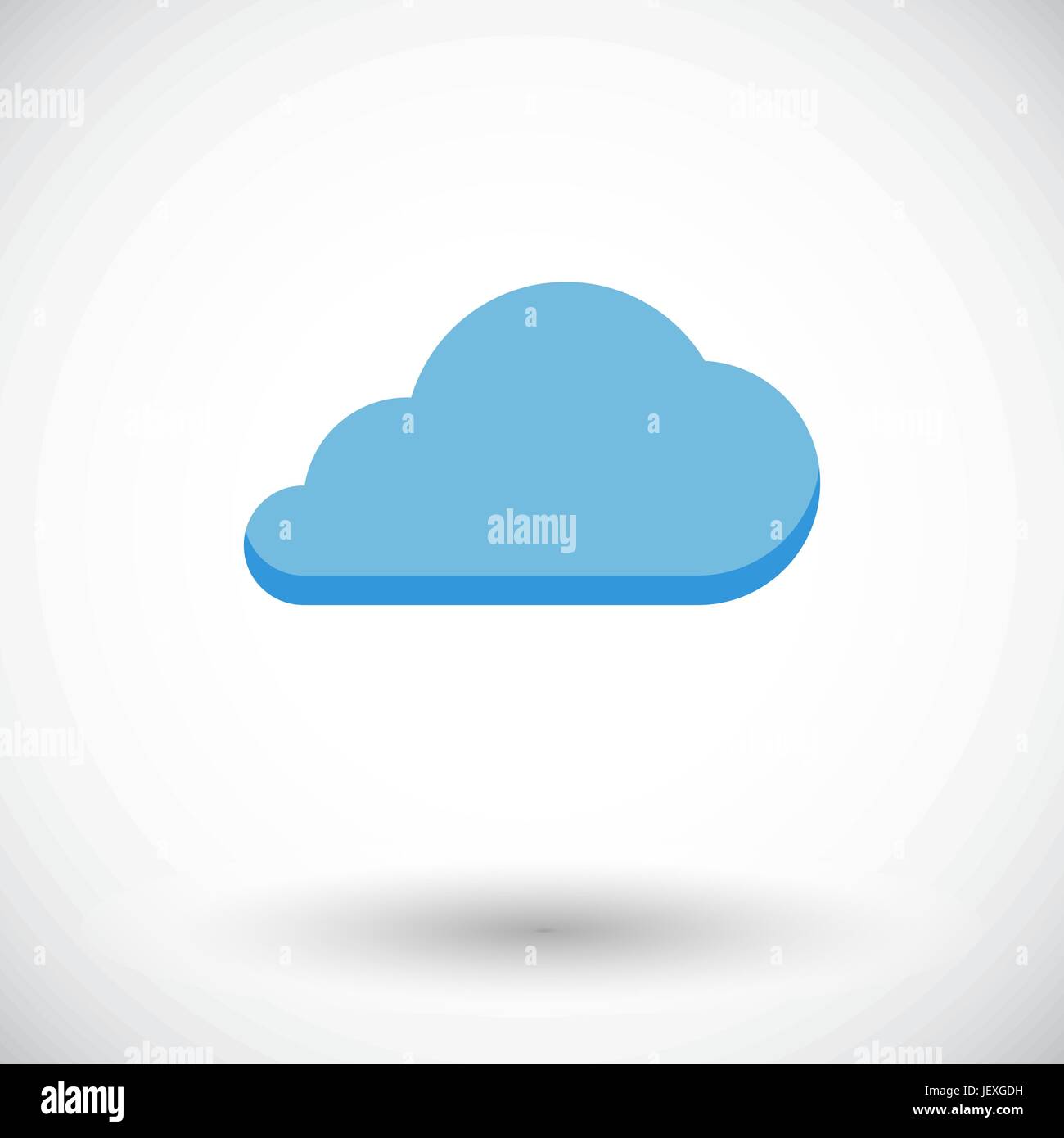 Cloud computing. Single flat icon on white background. Vector ...