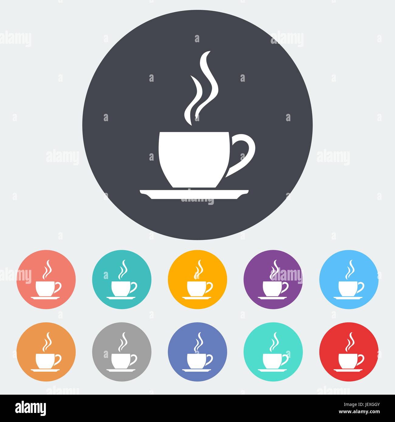 Cafe. Single flat icon on the circle. Vector illustration Stock Vector ...