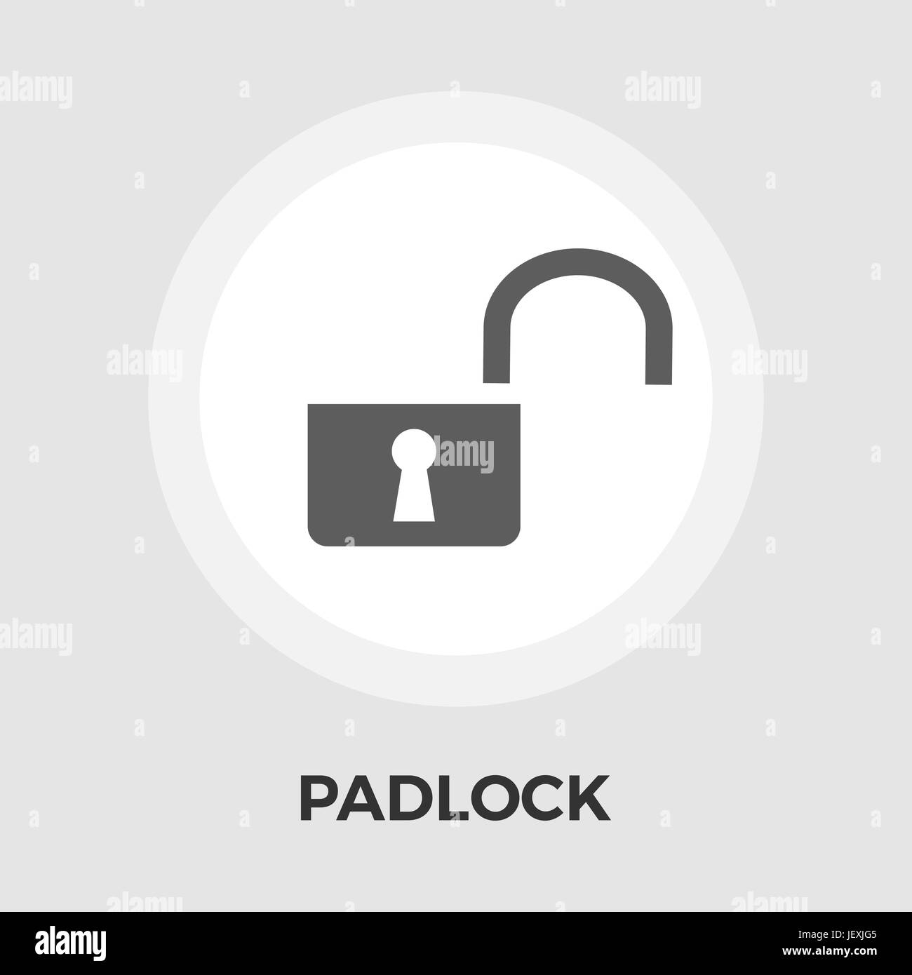 Padlock icon vector. Flat icon isolated on the white background ...