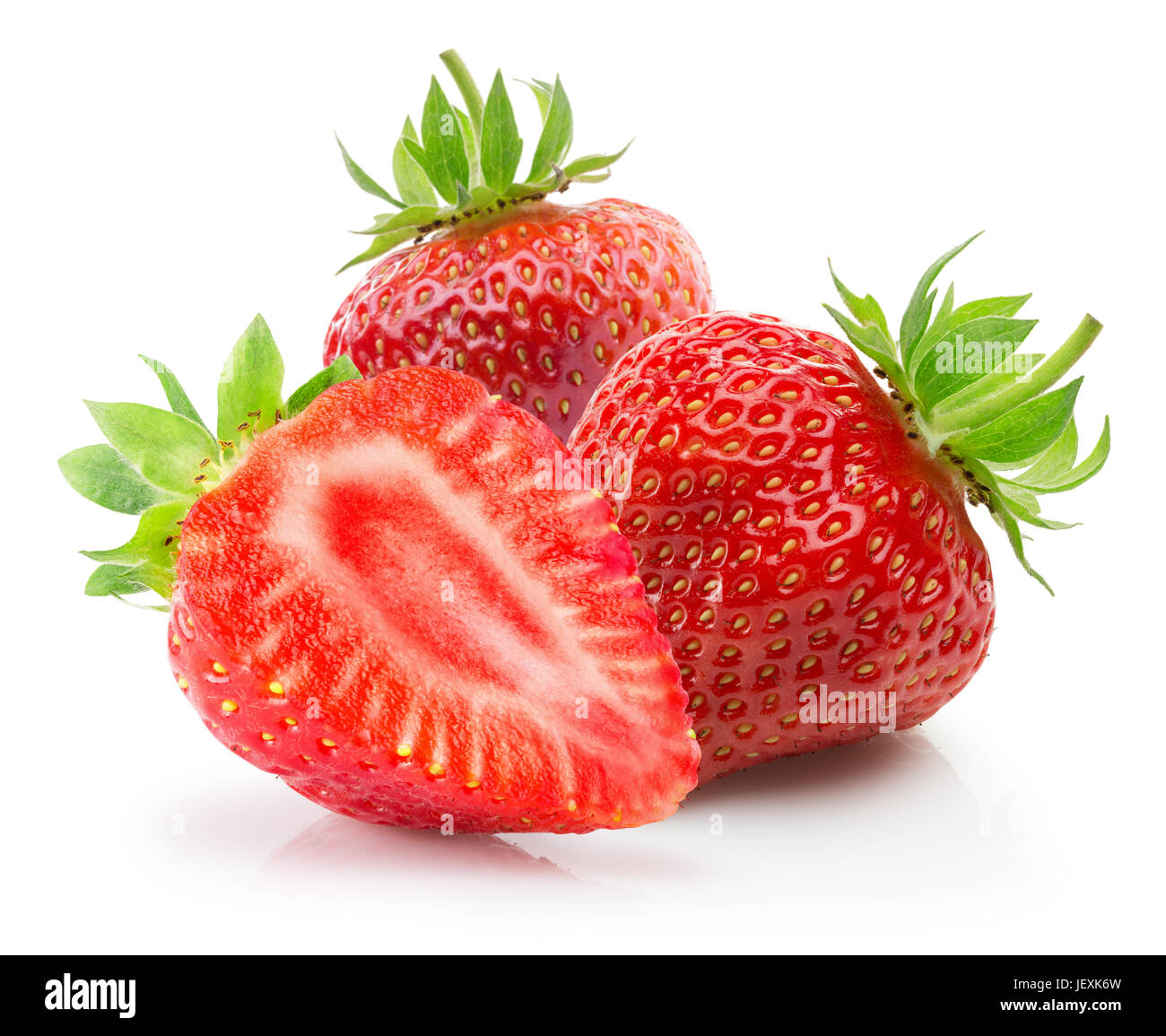 strawberries isolated on a white background Stock Photo - Alamy