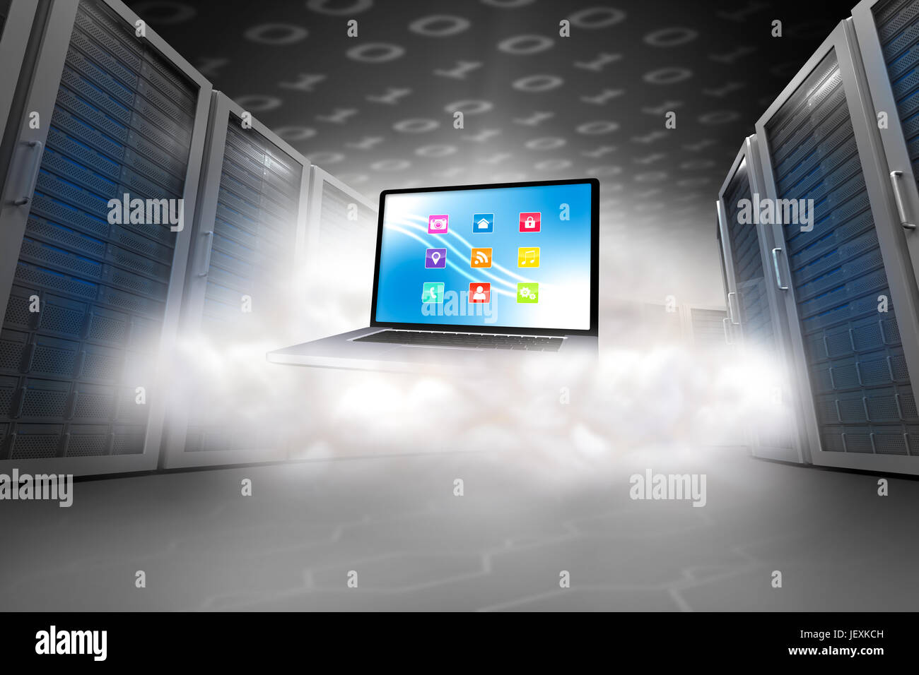 Floating digital big data hi-res stock photography and images - Alamy