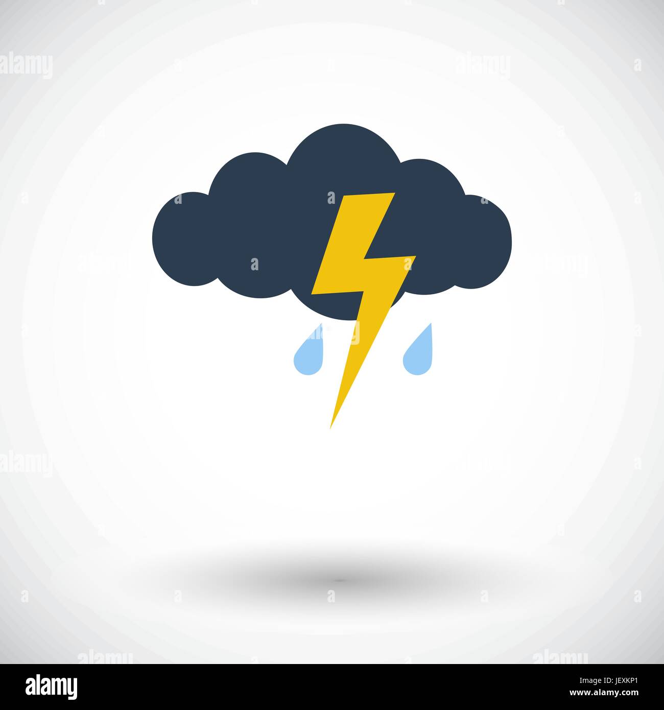Storm. Single flat icon on white background. Vector illustration Stock ...