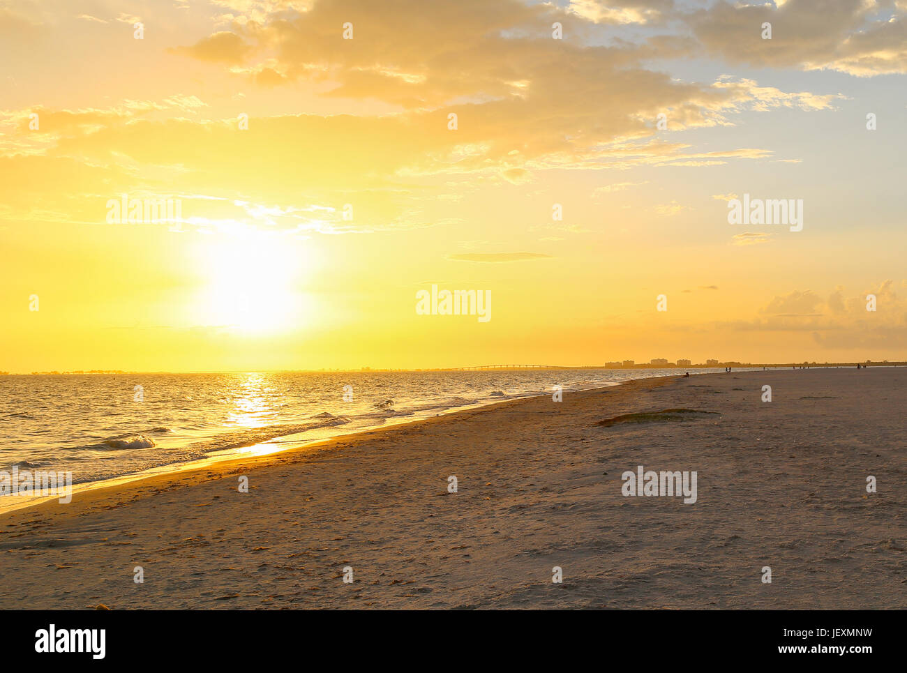 Sundown in Fort Myers Beach Stock Photo