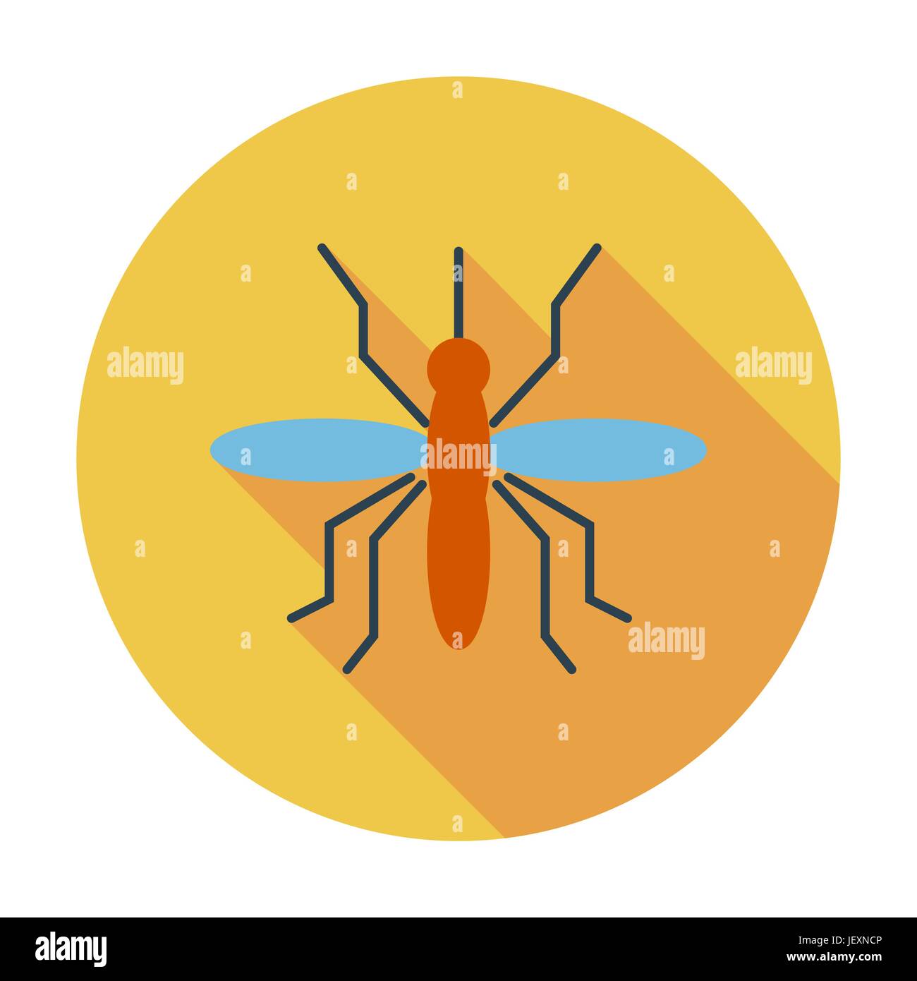 Mosquito. Flat vector icon for mobile and web applications. Vector illustration. Stock Vector