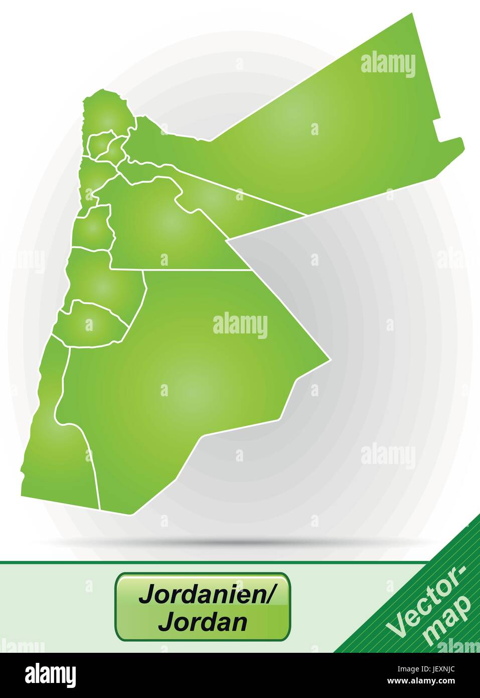 boundary map of jordan with borders in green Stock Vector Image & Art