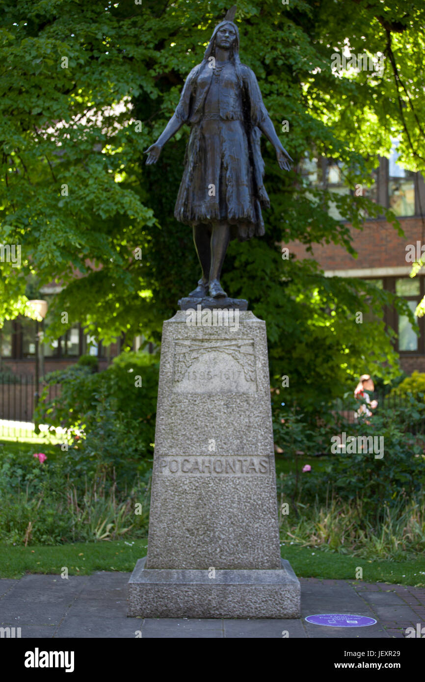 Pocahontas Statue, Gravesend, Kent Stock Photo Alamy