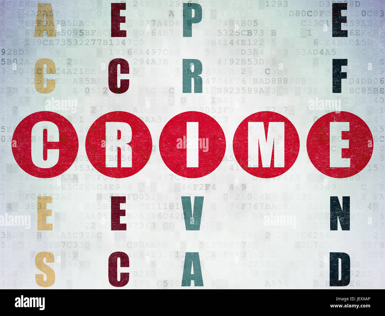 Safety concept: Crime in Crossword Puzzle Stock Photo - Alamy