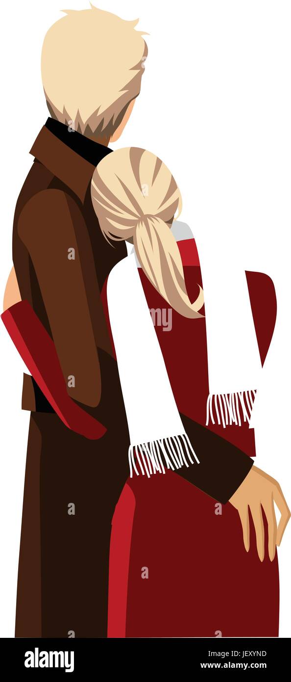 Hip couple rear view Stock Vector Images - Alamy