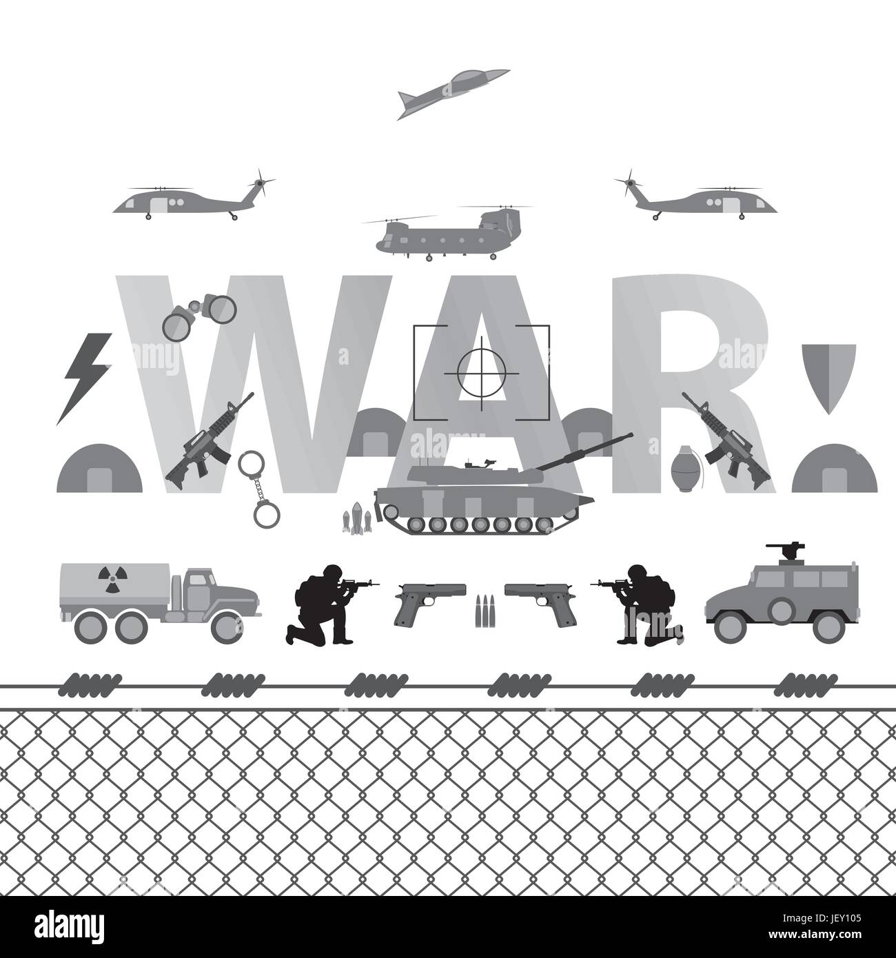 Army concept with military vehicles Stock Vector Image & Art - Alamy