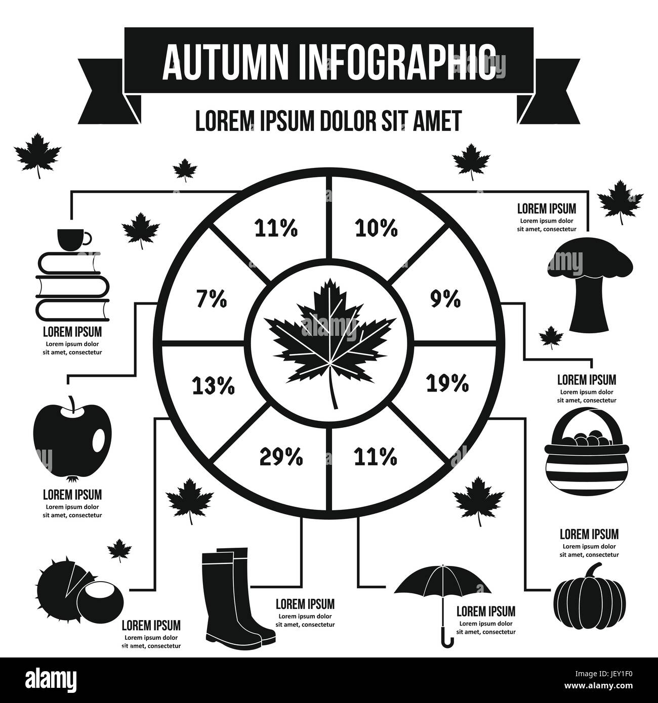 Autumn infographic concept, simple style Stock Vector Image &amp; Art - Alamy