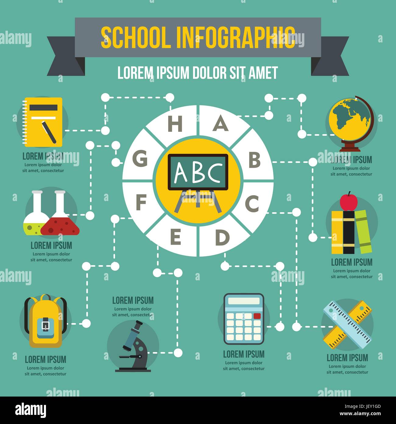 School infographic concept, flat style Stock Vector Image & Art - Alamy