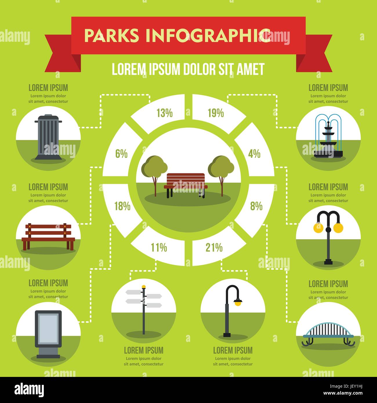 Parks infographic concept, flat style Stock Vector Image & Art - Alamy