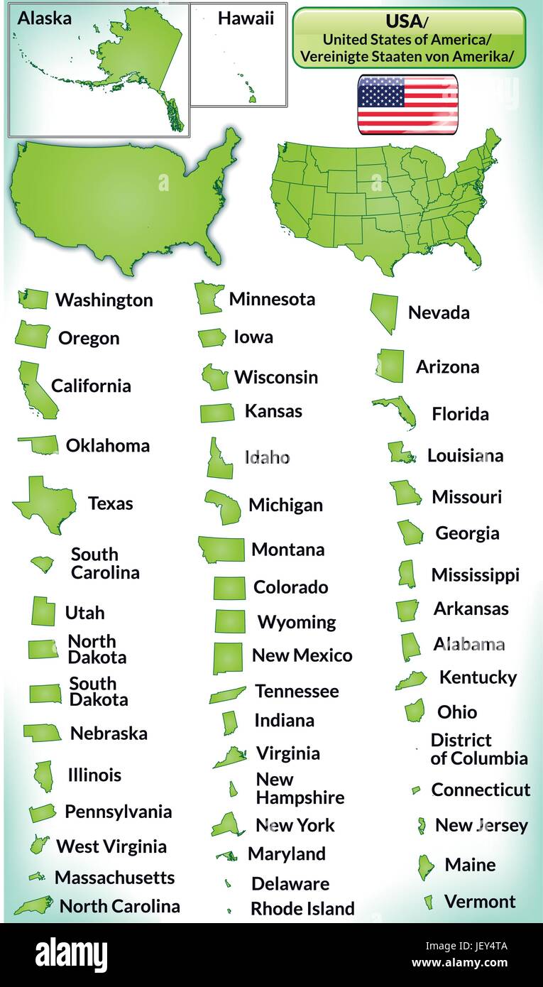 State Atlas Map usa, card, outline, administration, borders, state, atlas, map of the ...