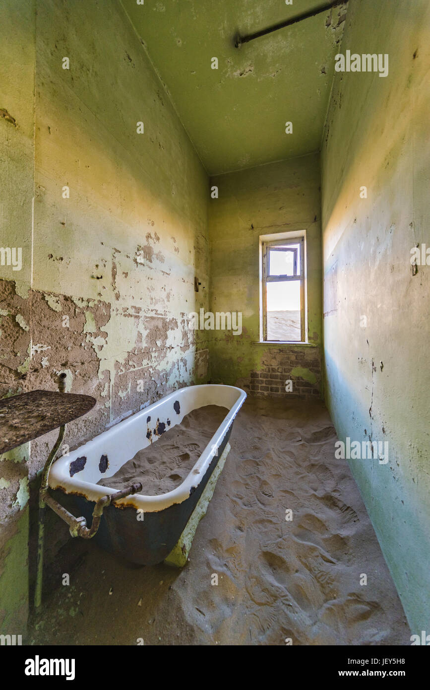 Bathtub in Ghosttown Stock Photo