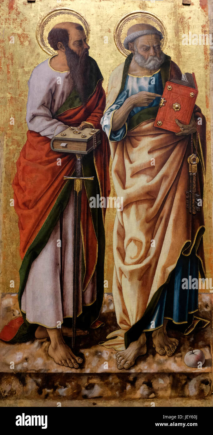 Saints Peter and Paul, circa 1470 - Carlo Crivelli Stock Photo