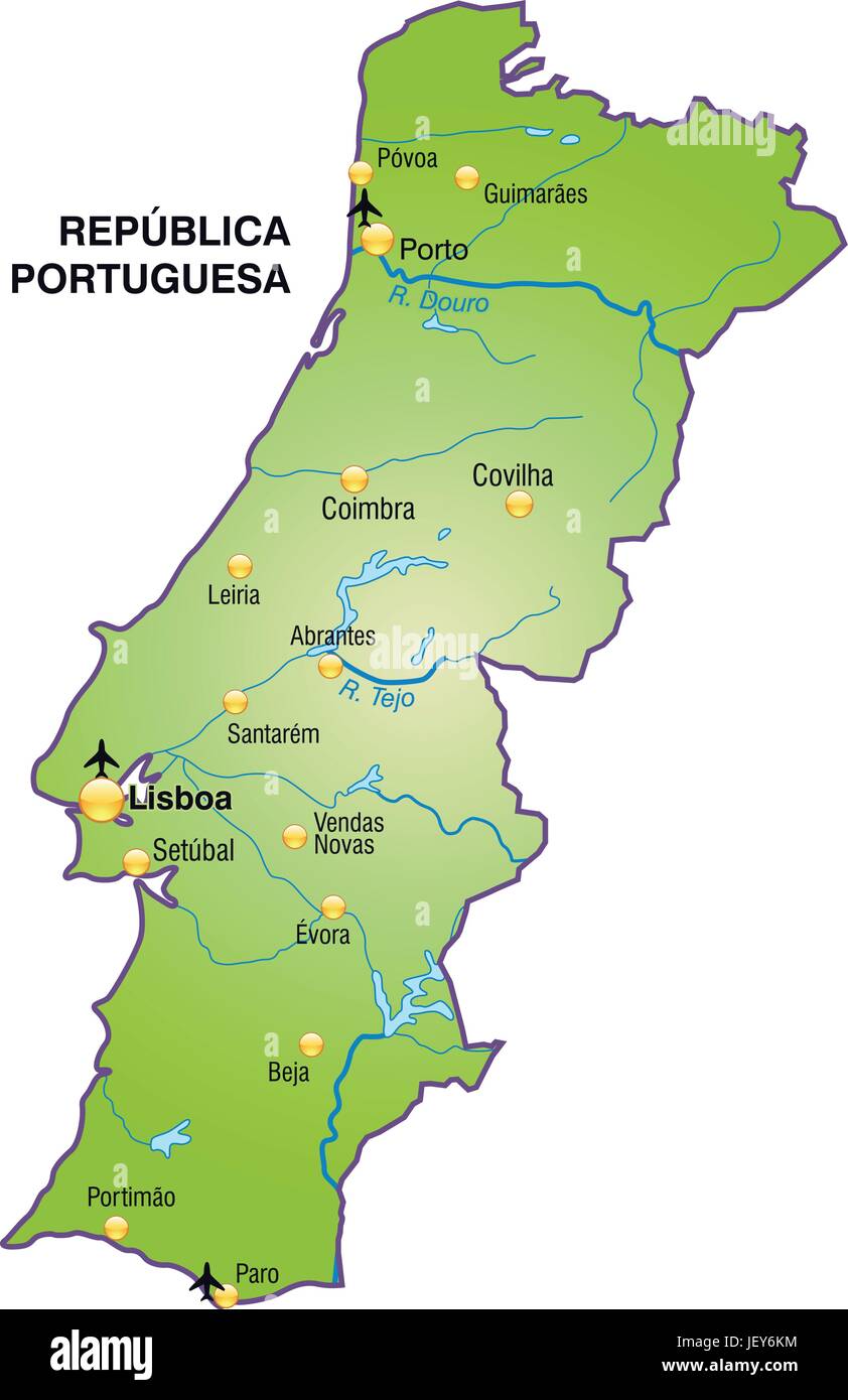 Portugal Map Vector PNG Images, Portugal Country Map With Flag Over Blue  Background, 10, 10th, 24 PNG Image For Free Download