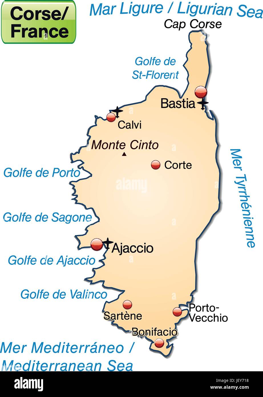 Corsica World Map
