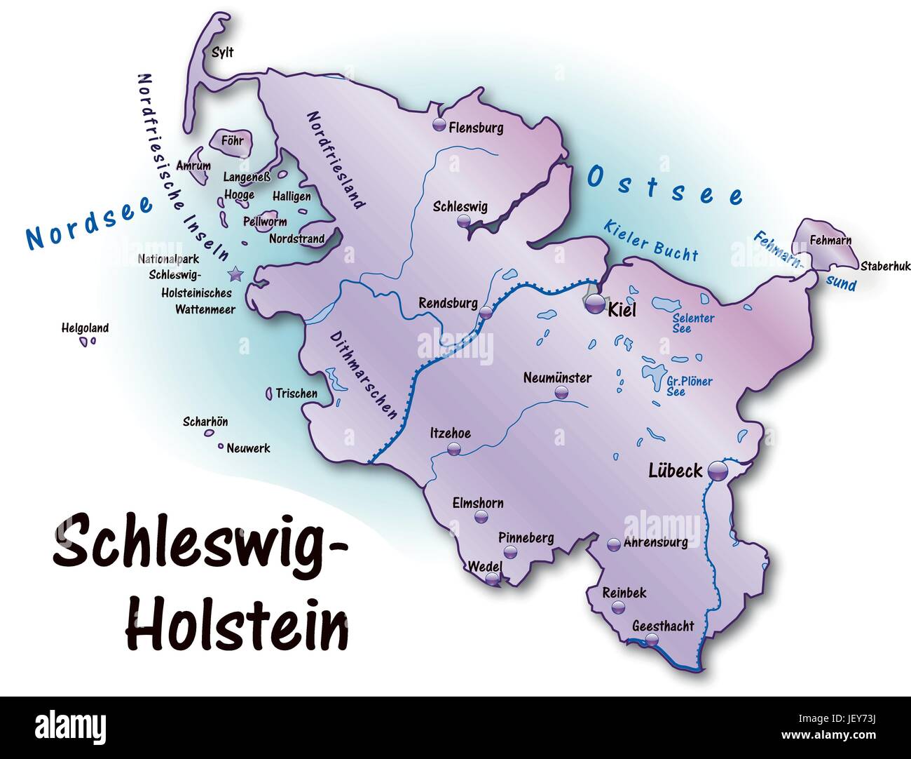 card, state, atlas, map of the world, map, schleswigholstein, Stock Vector