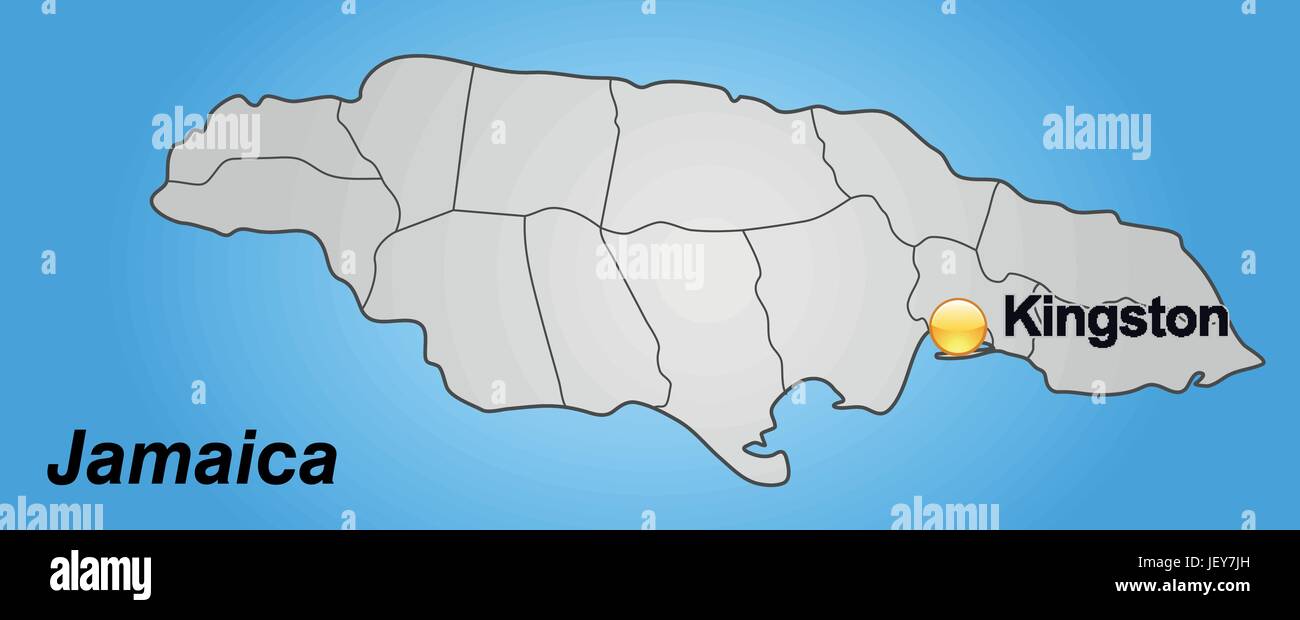 Map of jamaika hi-res stock photography and images - Alamy