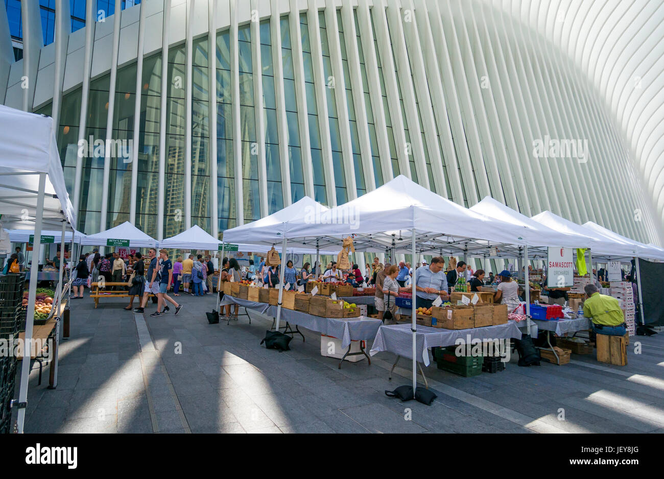 World Trade Center farmers market is now the Oculus Greenmarket, open