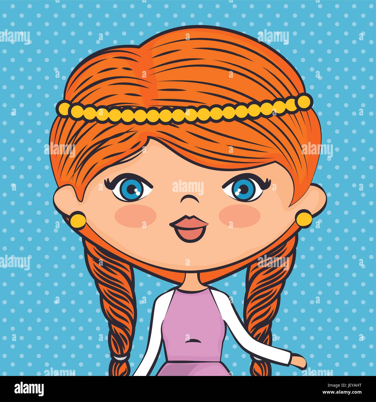 cute half body girl Stock Vector Image & Art Alamy