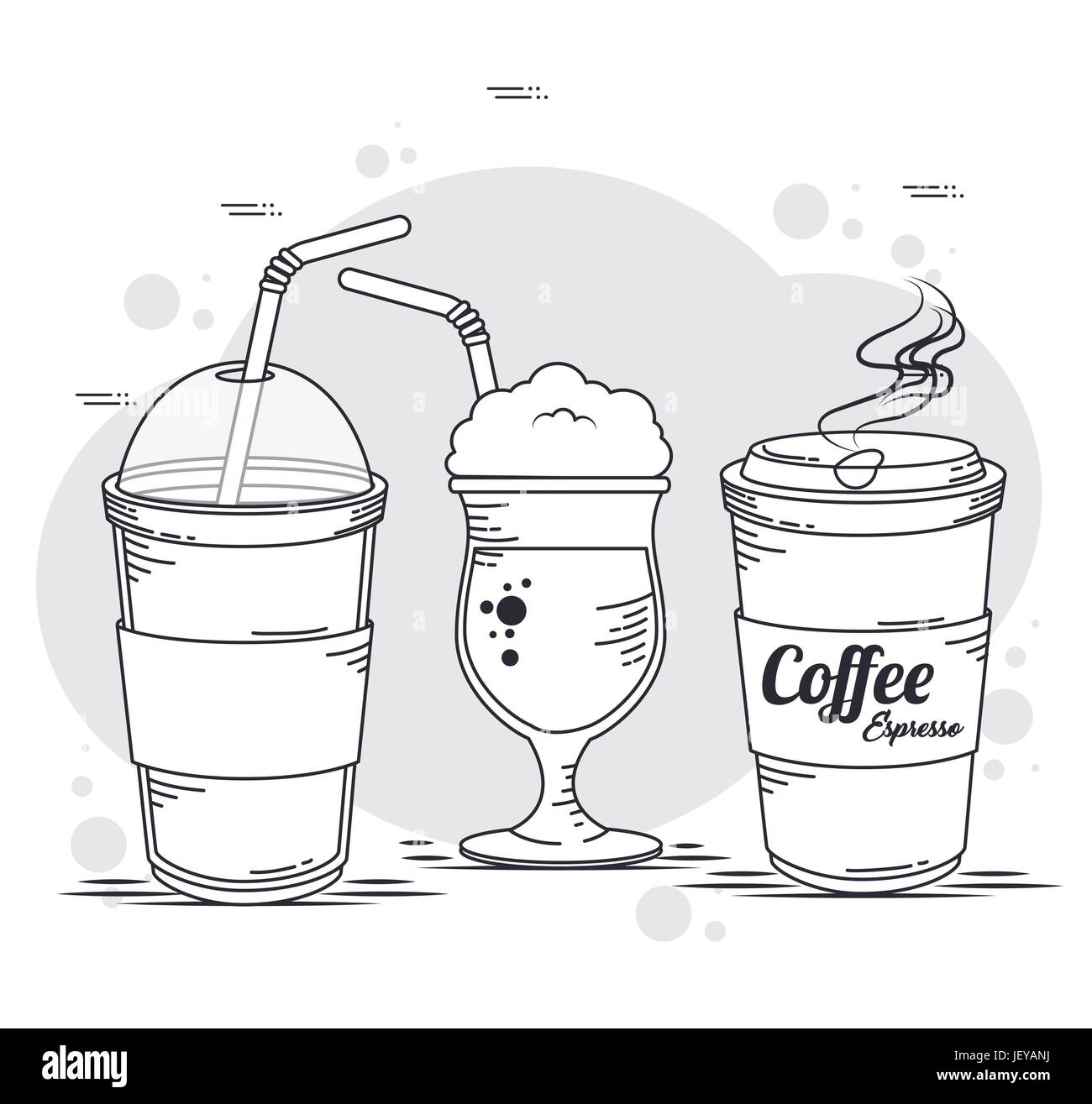 hand drawn set coffee Stock Vector Image & Art - Alamy