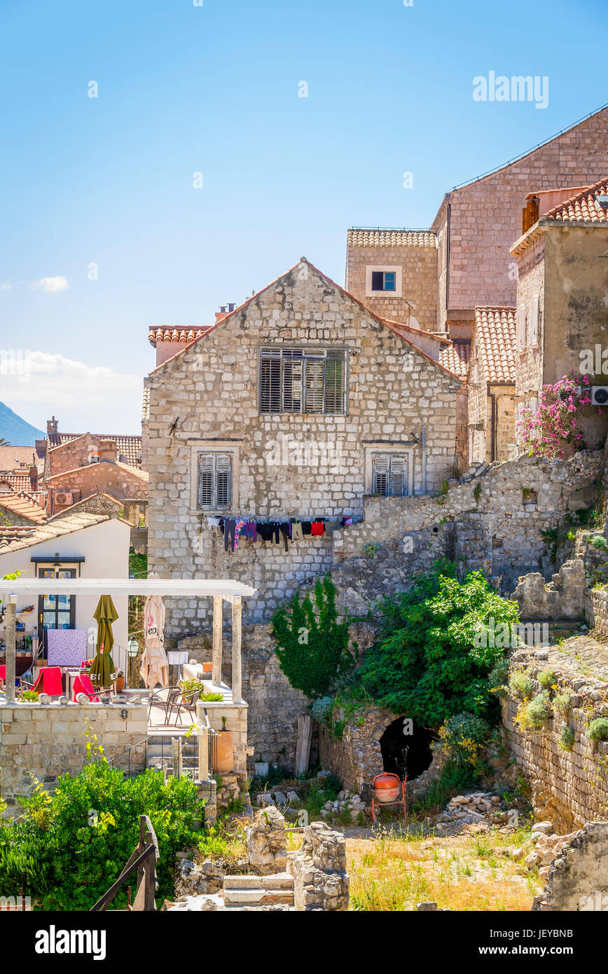 Local homes within the Old City in Dubrovnik, Croatia Stock Photo Alamy