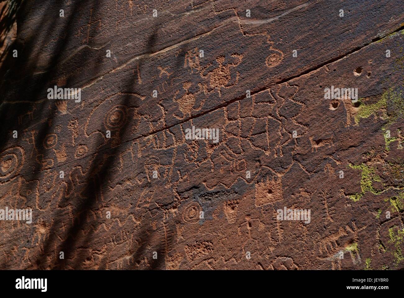 Petroglyphs at V-Bar-V Heritage Site Stock Photo