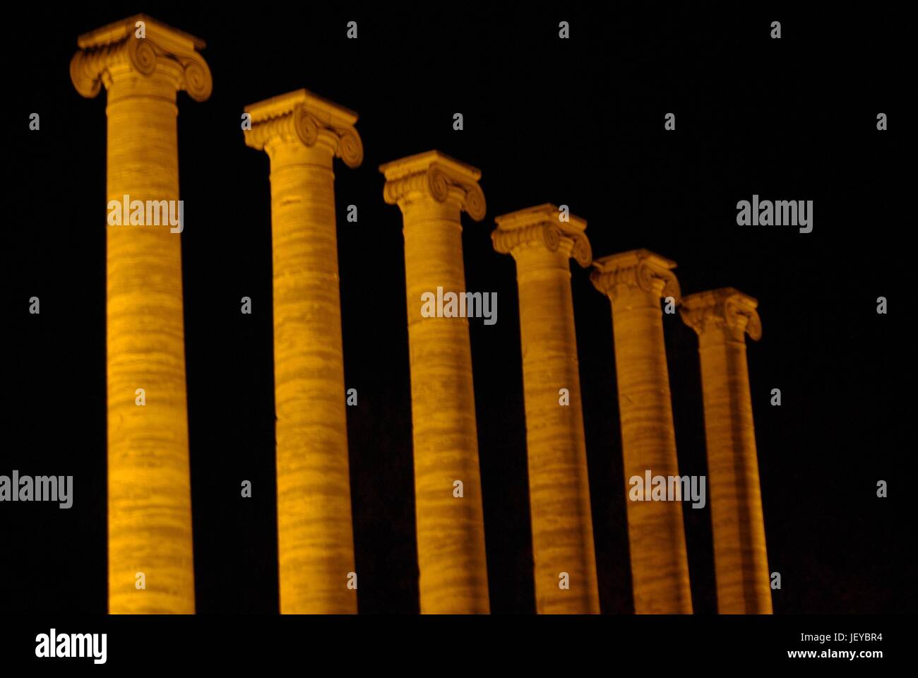 The Columns after a Game Stock Photo