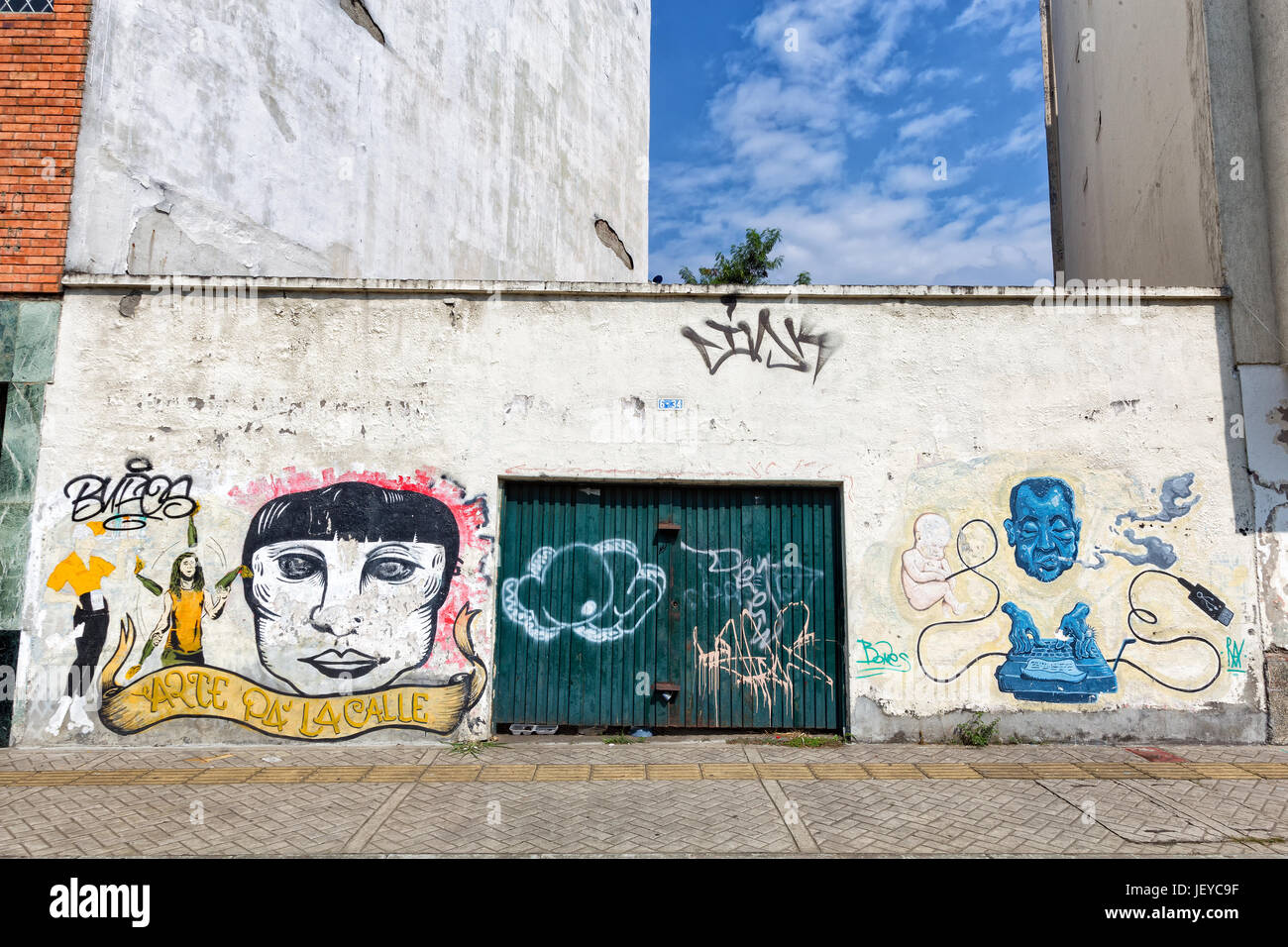 Street art in Cali, Colombia. Stock Photo