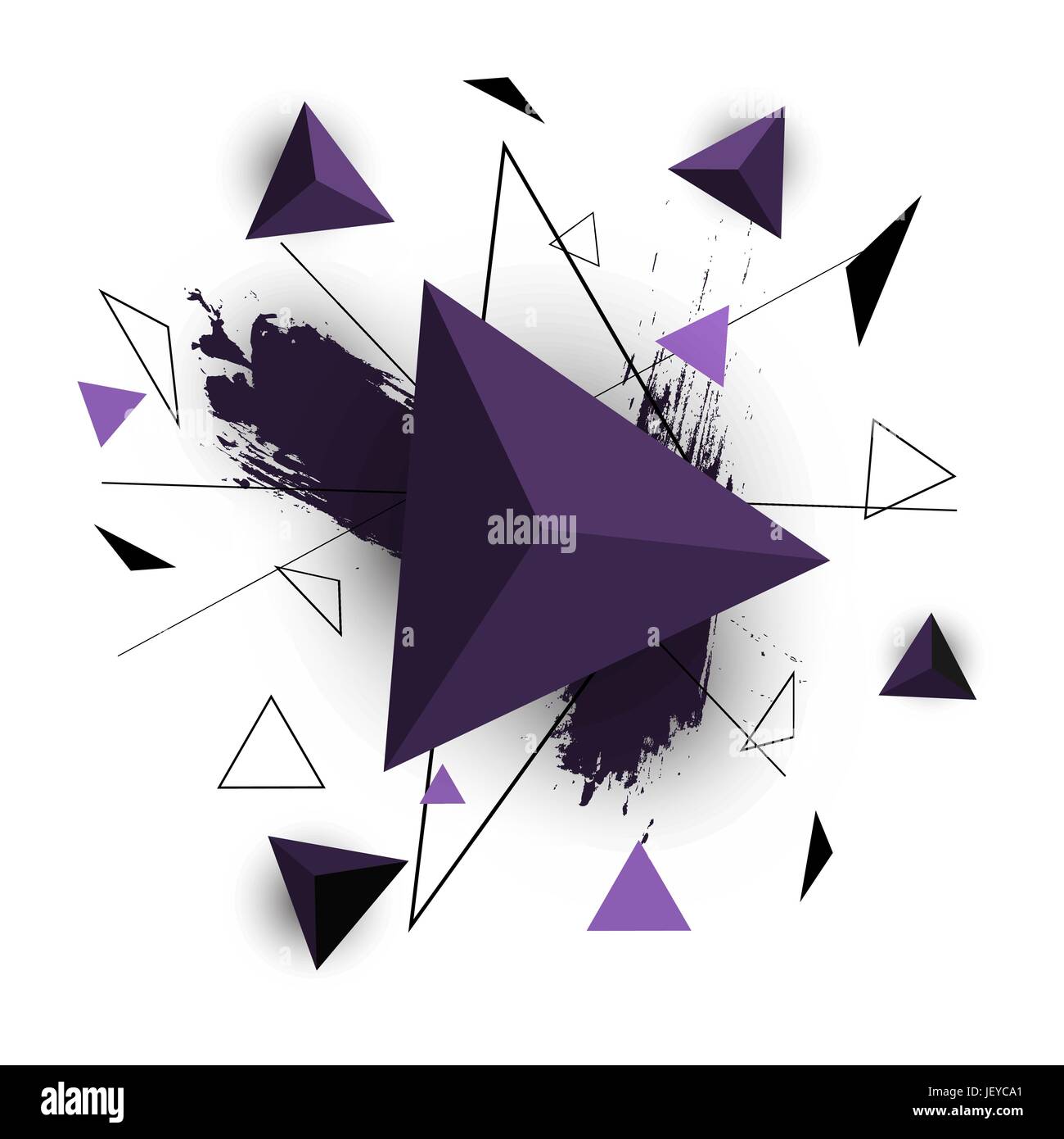 Purple triangle abstract on white background, stock vector Stock Vector ...