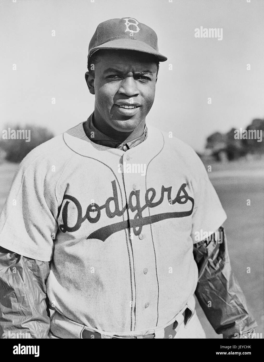 Jackie Robinson in his Brooklyn Dodgers uniform in 1950 Stock Photo - Alamy