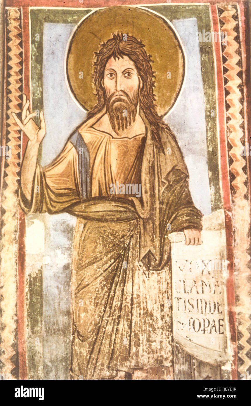 life of St. John the Baptist, 13th century, baptistery, parma Stock Photo