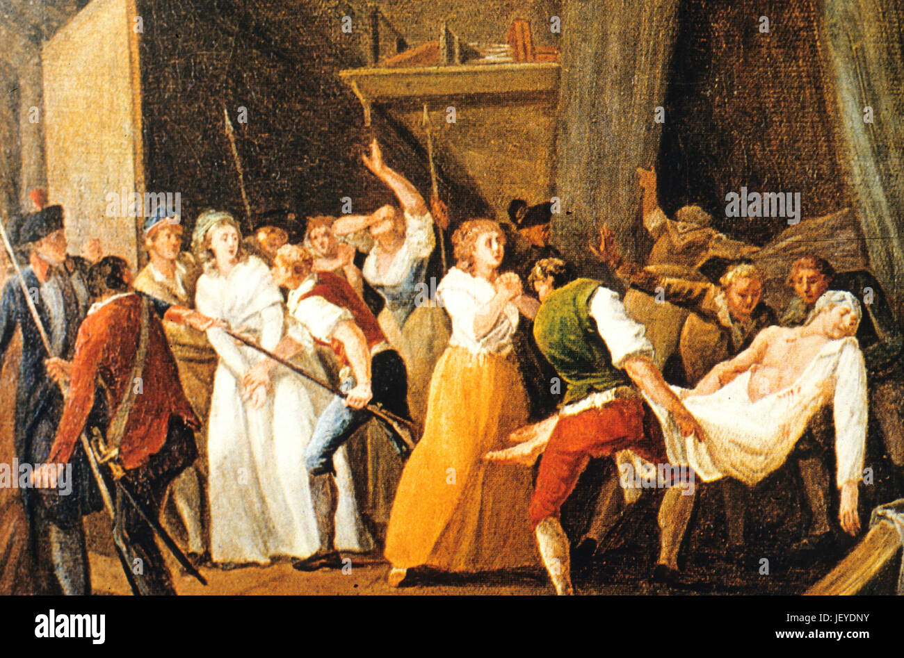 the arrest of charlotte corday Stock Photo