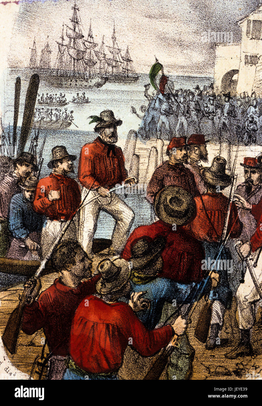 giuseppe garibaldi landing in marsala, 1860 Stock Photo Alamy
