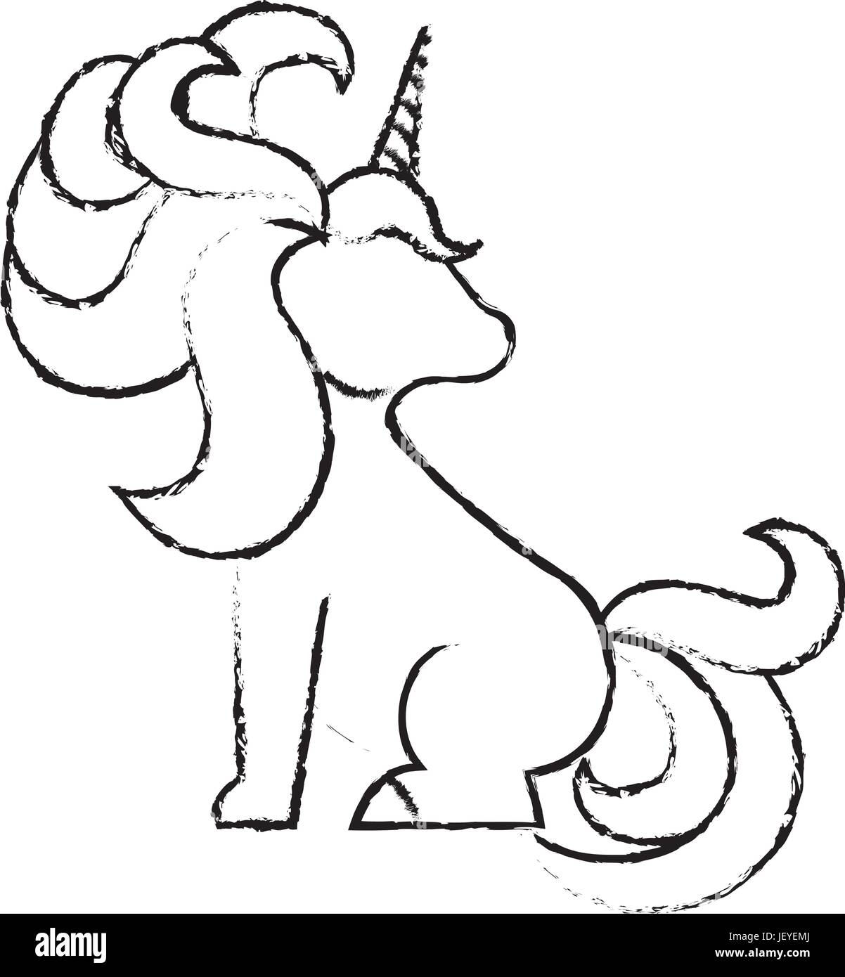 Unicorn animal horn Stock Vector Image & Art Alamy